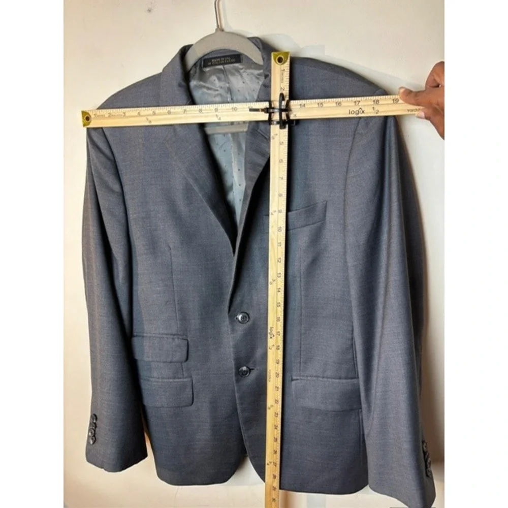 Mens‎ Jos A Bank Reserve 40R Wool Zignone Super 110s Italian Blazer Grey